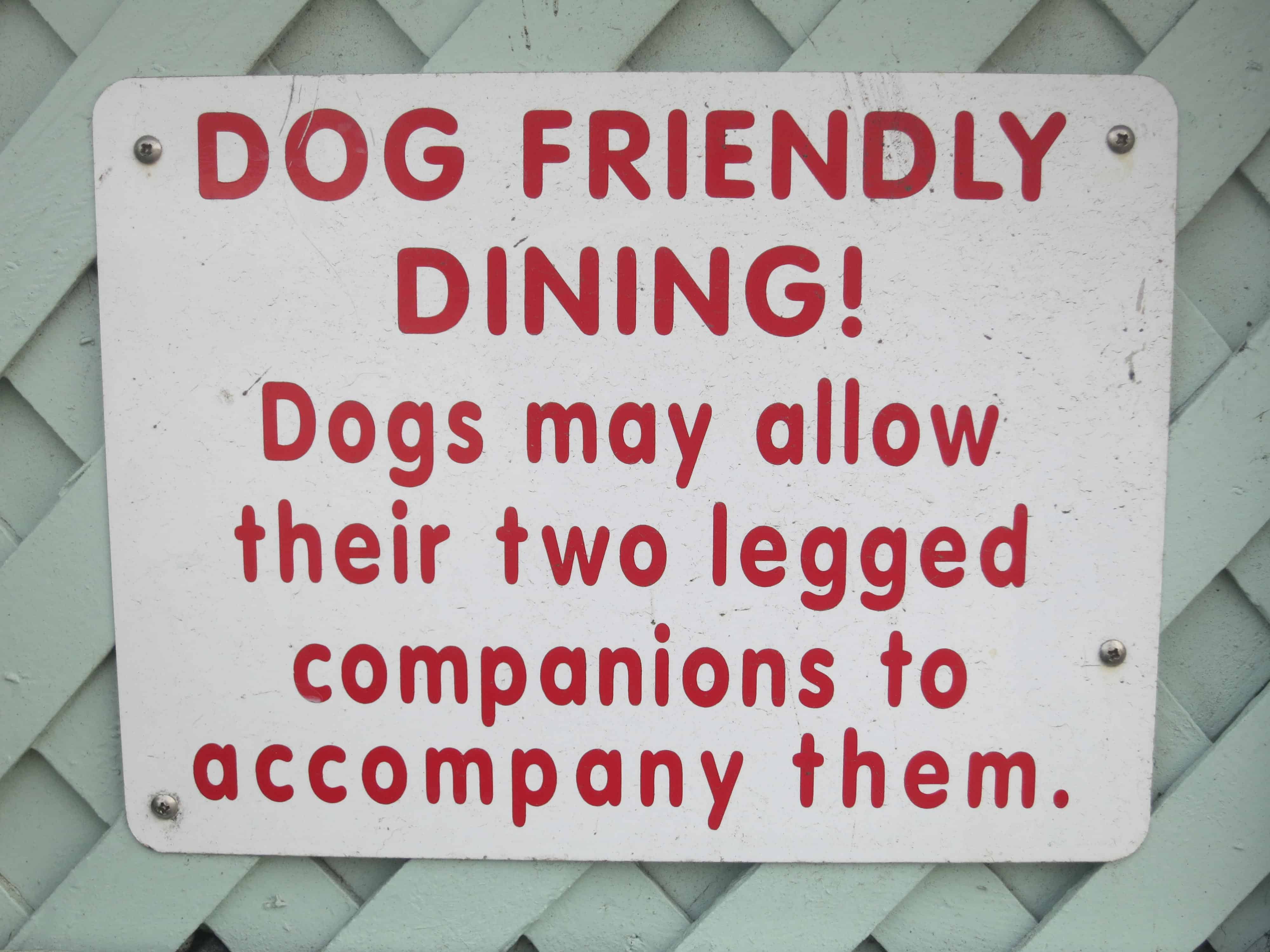 dog friendly dining california